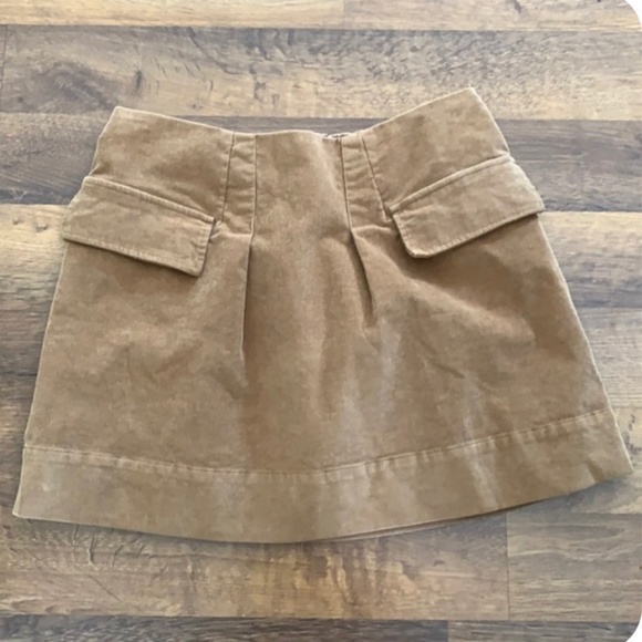 Joules Corduroy Mini Skirt Camel Tan Size 6
